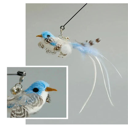 Funny Bird Feather Cat Wand Bell Accessories Interactive Toys Cats Kitten Hunting Teaser Exercise