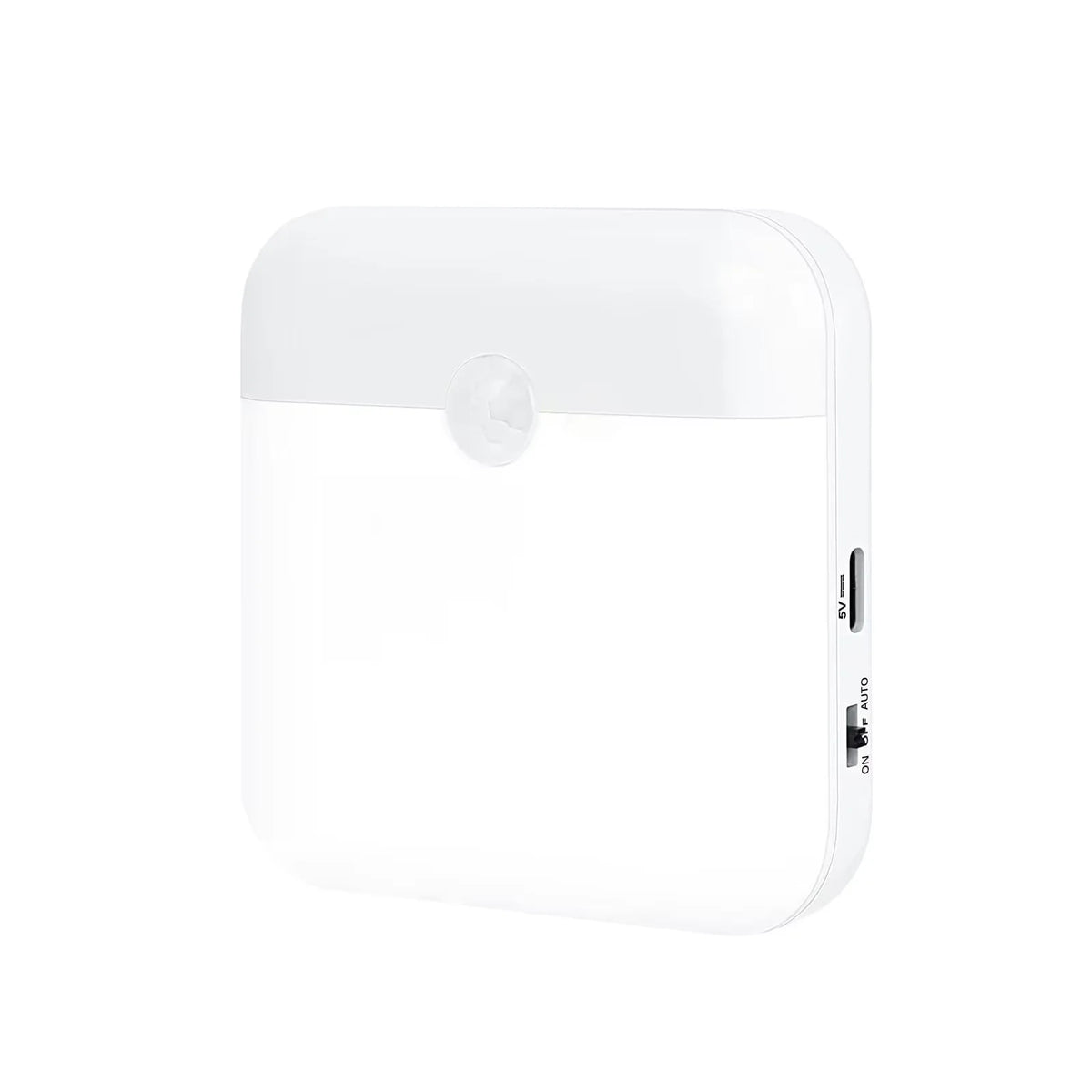 Motion Sensor Night Light – USB-C Rechargeable Square LED Lamp
