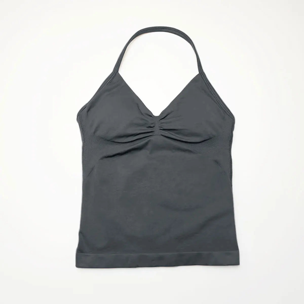Nclagen Gym Longline Strappy Top Women Seamless Yoga Tank Removable Pads V Neck Workout Clothes