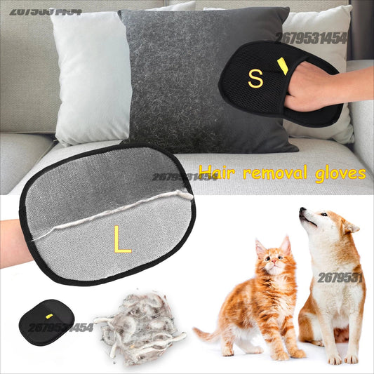 4a- Pet Hair Removal Mitts Cats Dogs Static Brush Remover Removing Dog Cat Sofa Carpet Supplies