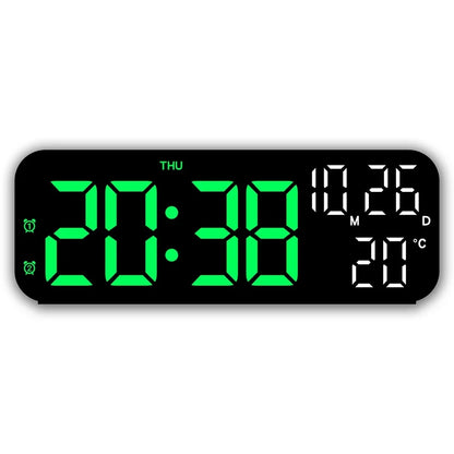 Digital Alarm Clock with LED Display, Temperature & Date