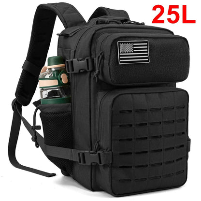 25L MOLLE Tactical Hiking Backpack with Dual Bottle Holders