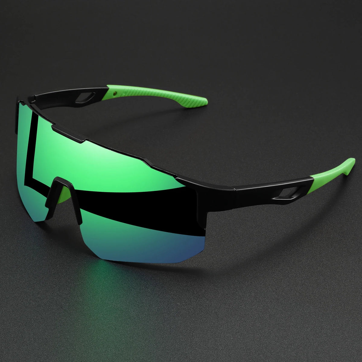 Oversized Sports Sunglasses – Wraparound Mirror Lens