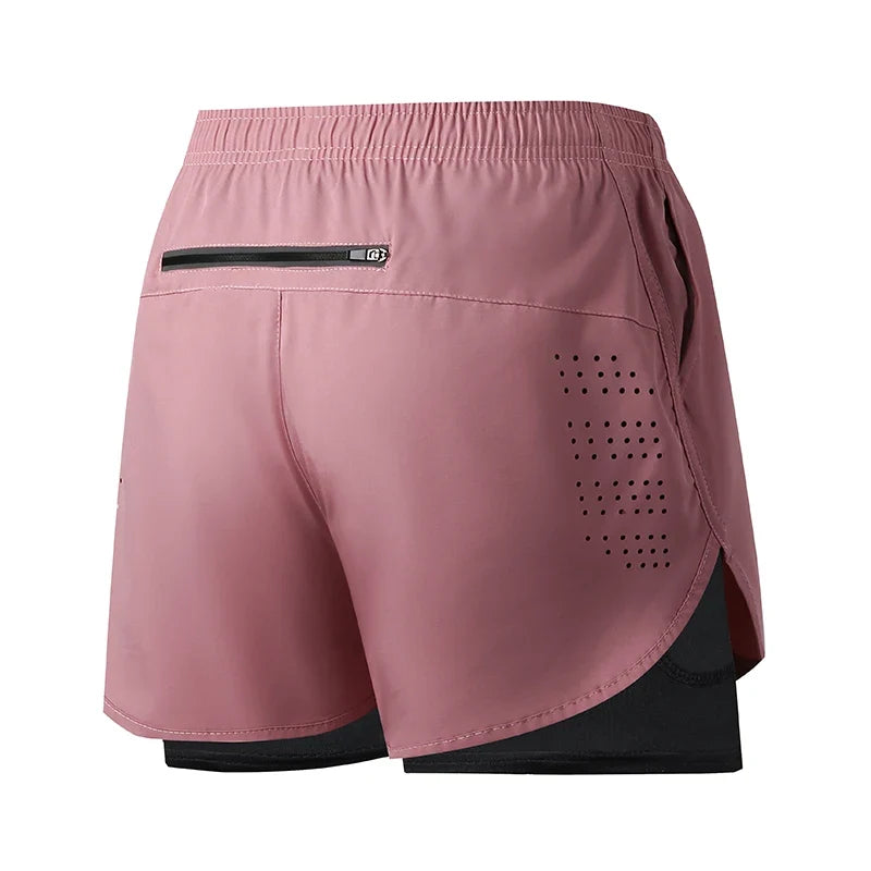 Men's Quick Dry Double Layer Running Shorts