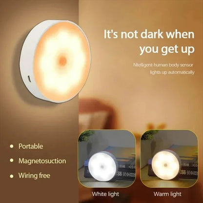 Motion Sensor LED Night Light – USB Rechargeable Wireless Closet Lamp