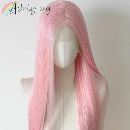 13x4 Lace Front Wig – 26 Inch Long Straight Synthetic Wig for Women