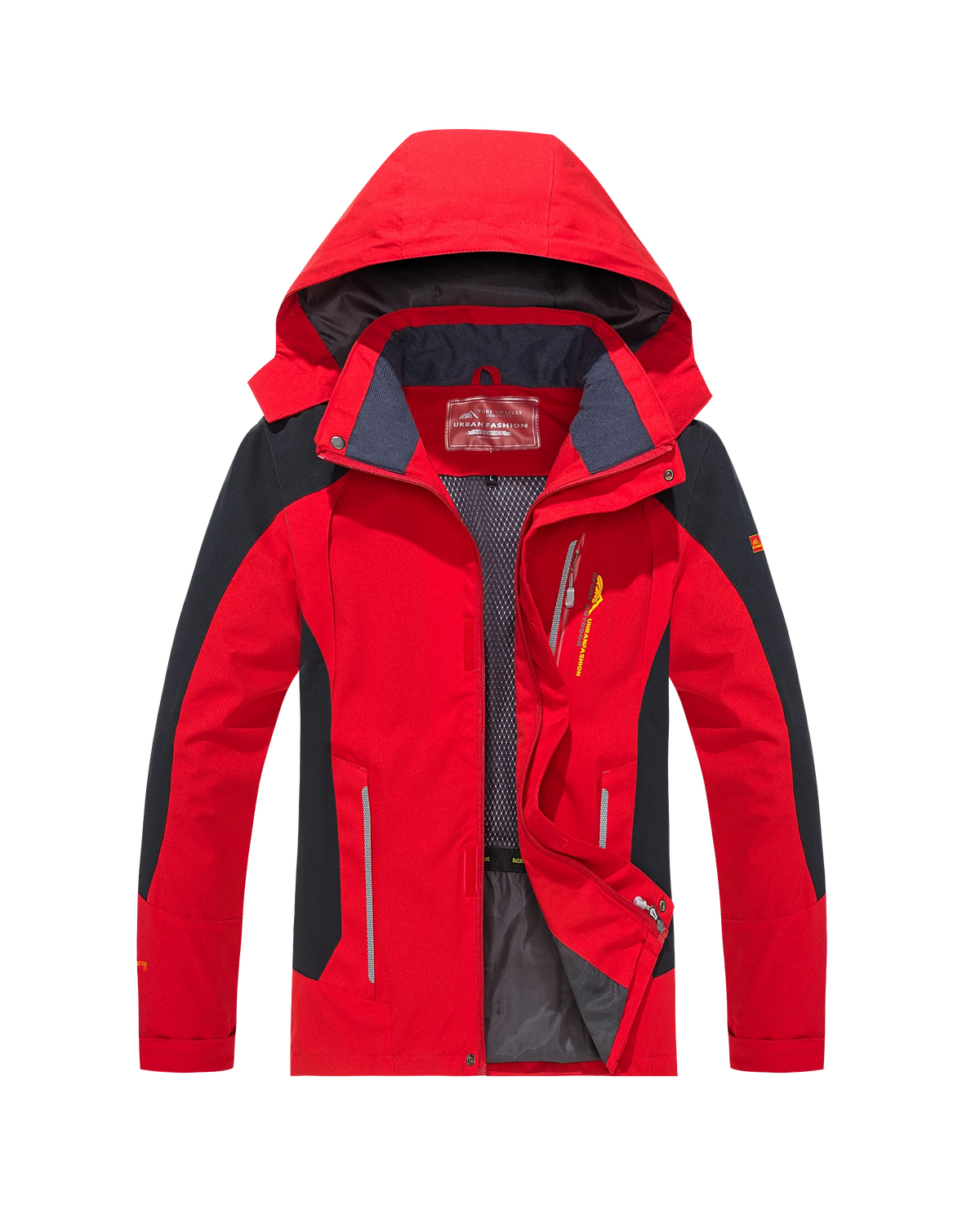 Men's Waterproof Hiking Jacket – Windproof Hooded Windbreaker Plus Size