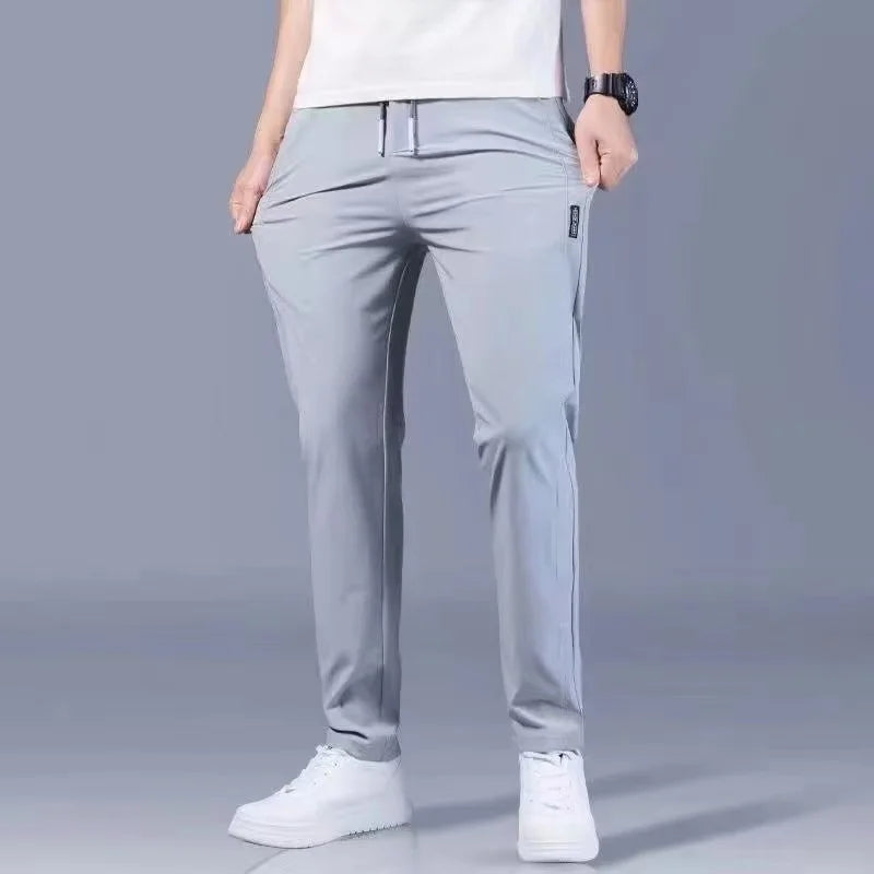 Men’s Loose Open-Crotch Sports Pants with Invisible Zipper, Plus Size