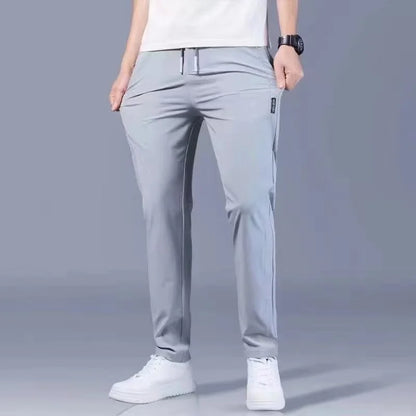Men’s Loose Open-Crotch Sports Pants with Invisible Zipper, Plus Size