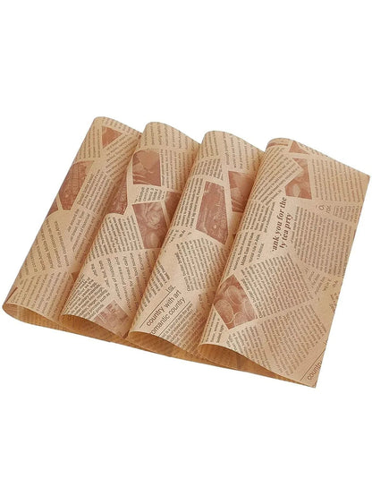 Food Wrapping Paper Sheets – Oil-Proof Baking & Burger Liner (50pcs)