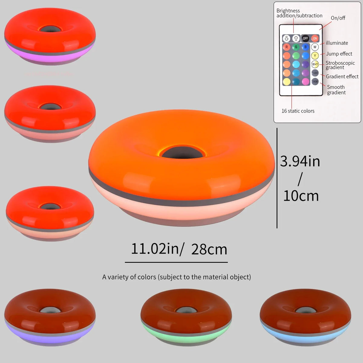 Donut Table Lamp – Touch Dimmable RGB Ambient Light USB