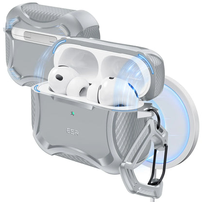 ESR AirPods Pro Case – Heavy-Duty Drop Protection with Carabiner Clip