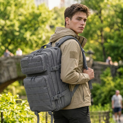 45L Tactical MOLLE Backpack – Large Capacity Outdoor Travel Bag