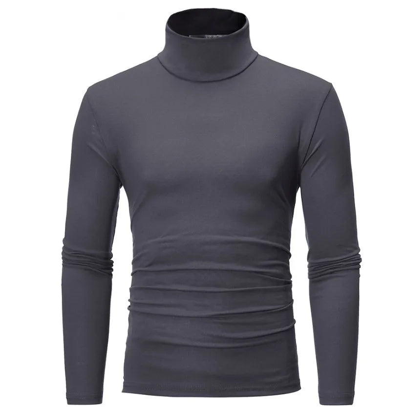 Men’s Thermal Turtleneck Base Layer, Slim-Fit Long-Sleeve Modal Shirt