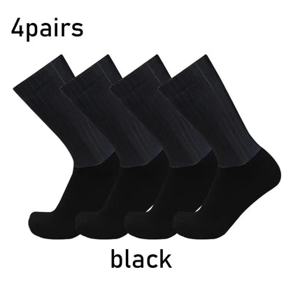 4 Pairs Anti Slip Silicone Cycling Socks