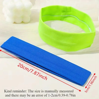 Elastic Hair Band Headbands Solid Color Knitted Sports Running Fitness Yoga Bands Makeup Accessories