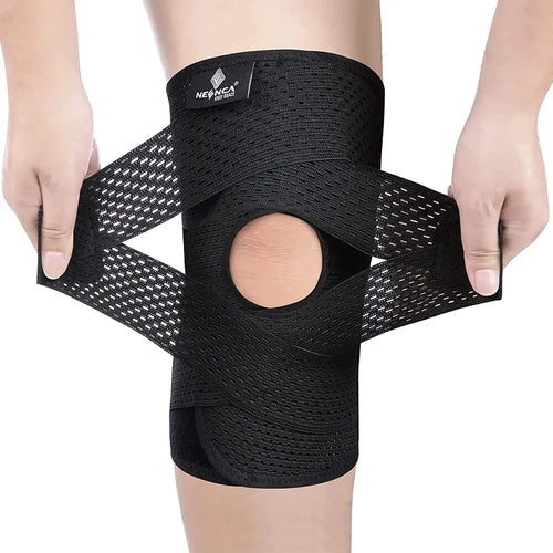 Neenca Knee Brace Pain Compression Support Air Mesh Fabric Side Stabilizers Meniscus Tear Acl