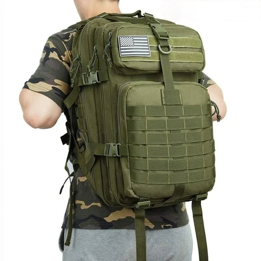 50L Tactical Backpack – 1000D Nylon Waterproof MOLLE Military Rucksack