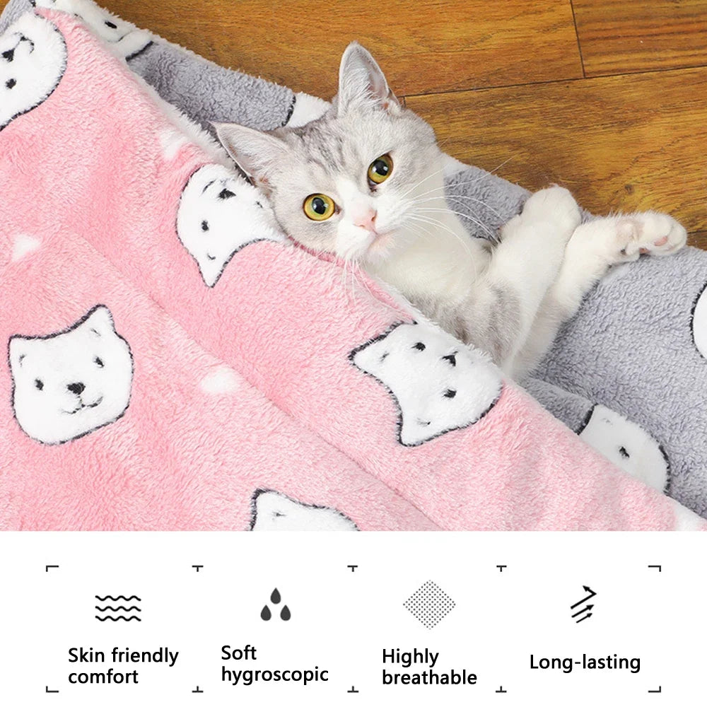 Thickened Comfortable Warm Small Cat Sleeping Cushion Skin-Friendly Cute Winter Medium Dog Sofa Mat