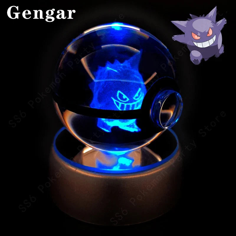 Pokémon 3D Crystal Ball Night Light with Mewtwo & Pikachu