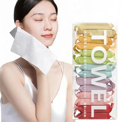 Disposable Compressed Travel Towels – 14 Pack Face & Body Washcloths