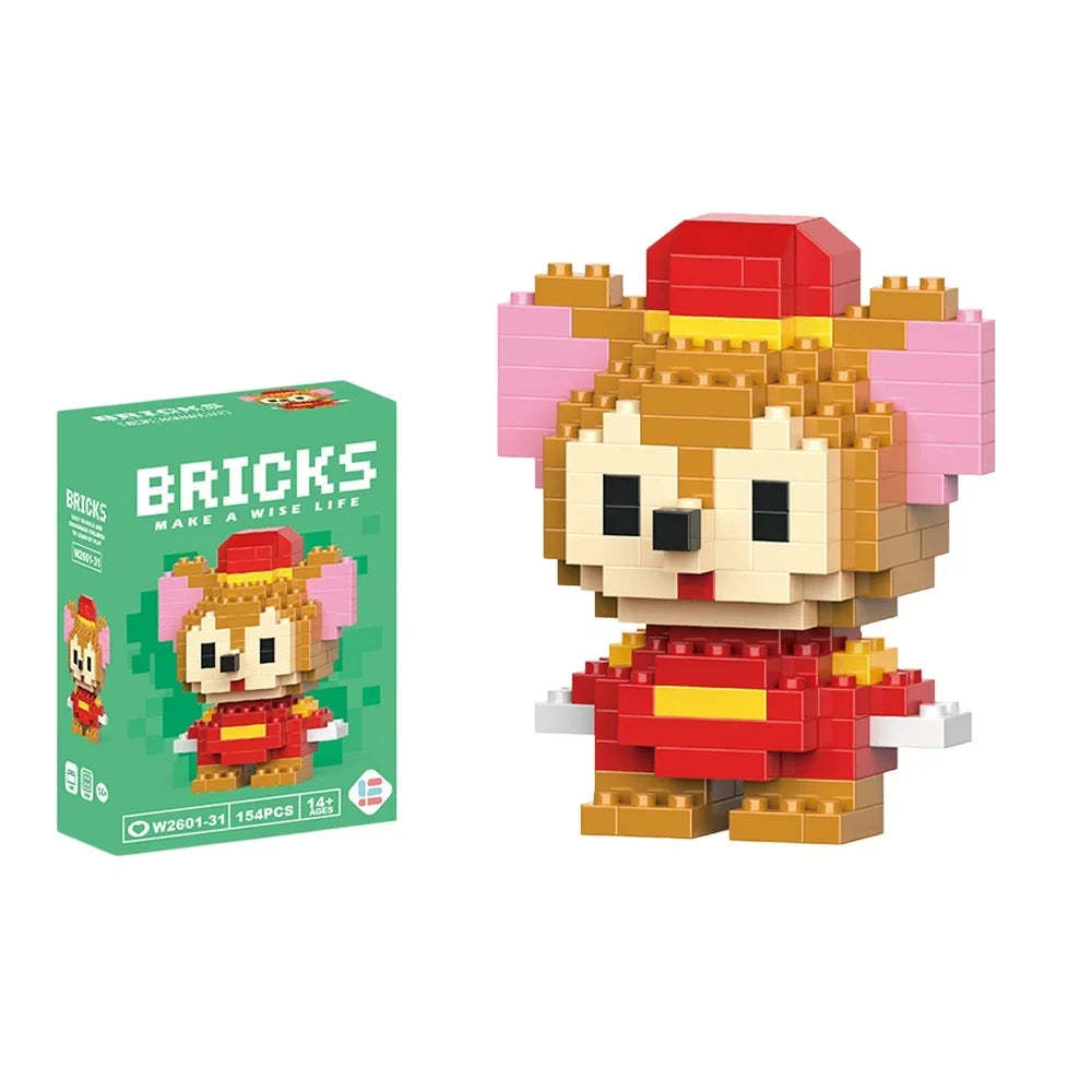 Cartoon Character Mini Building Blocks Set – DIY Brick Figures