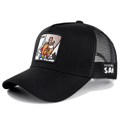 Unisex Anime Cartoon Cotton Trucker Snapback Cap