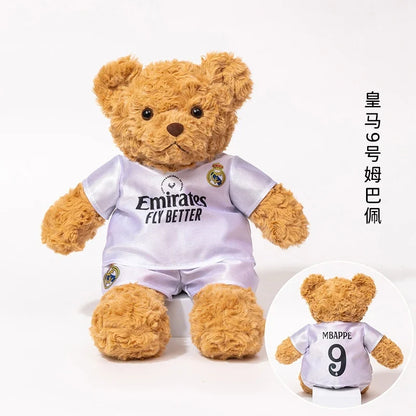 Football Player Plush Teddy Bear – Soccer Star Stuffed Doll
