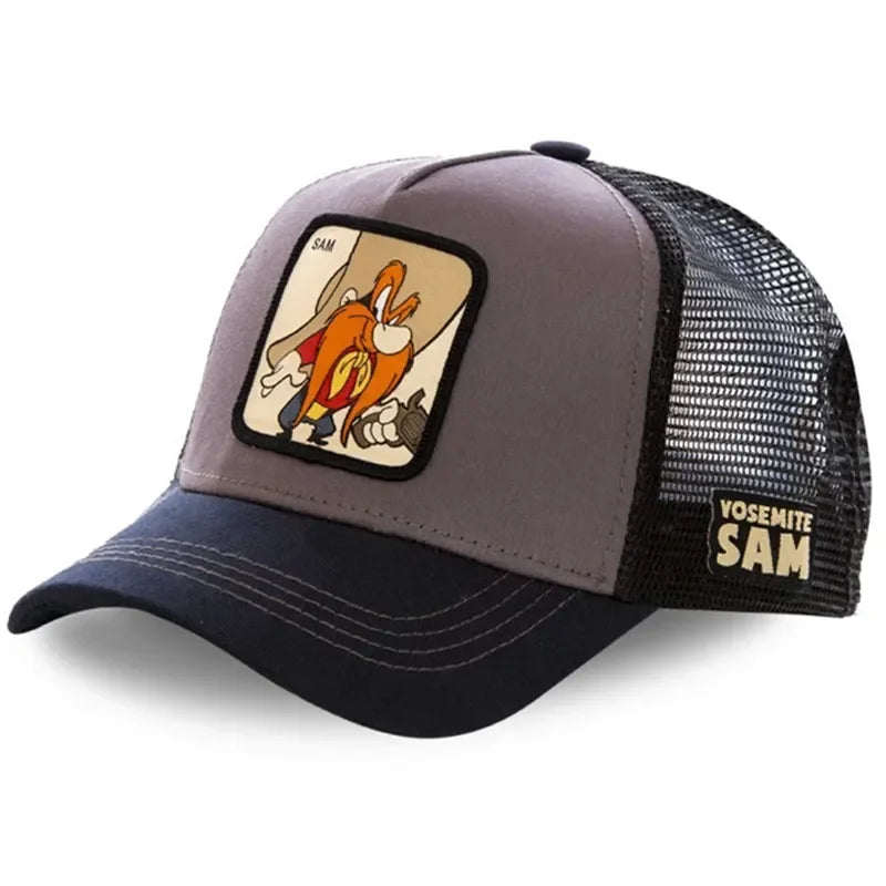 Unisex Anime Cartoon Cotton Trucker Snapback Cap