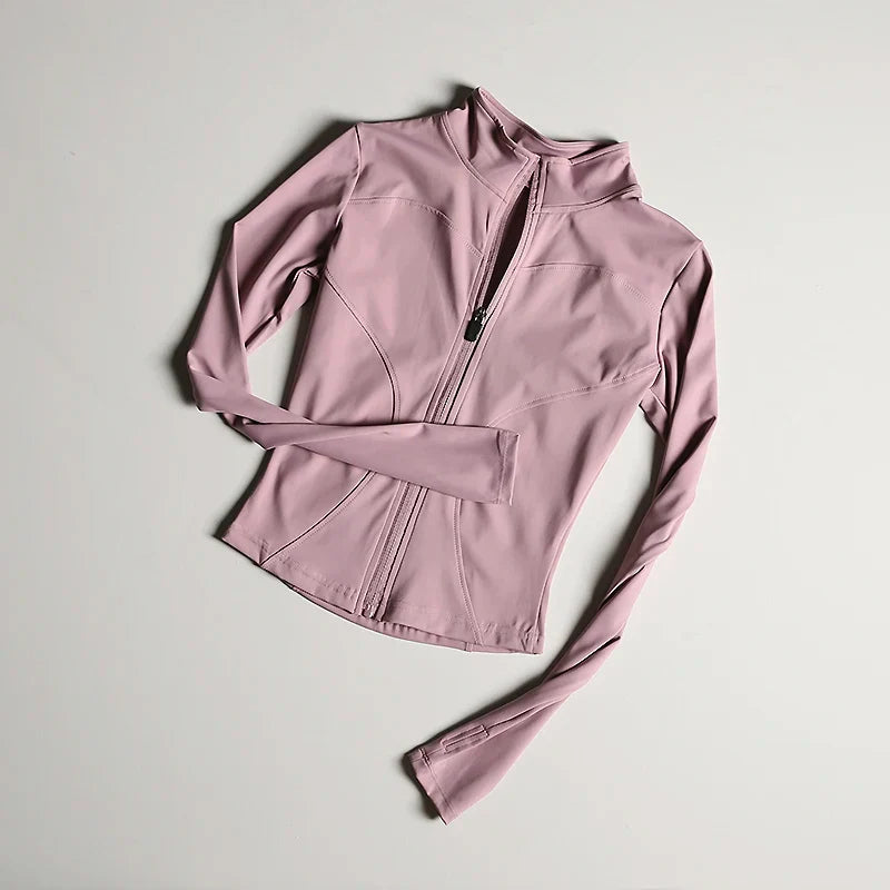 Women's Slim Fit Full-Zip Athletic Jacket – Quick Dry Activewear