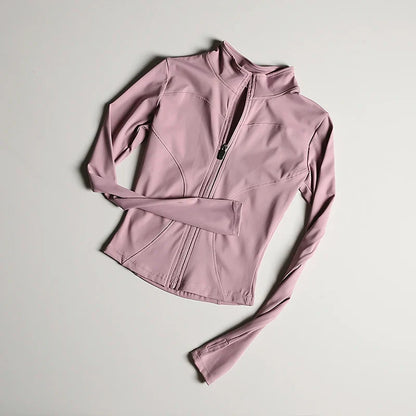 Women's Slim Fit Full-Zip Athletic Jacket – Quick Dry Activewear