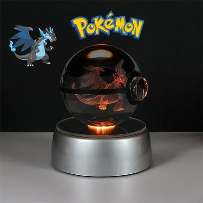 Pokémon 3D Crystal Ball with LED Light Base