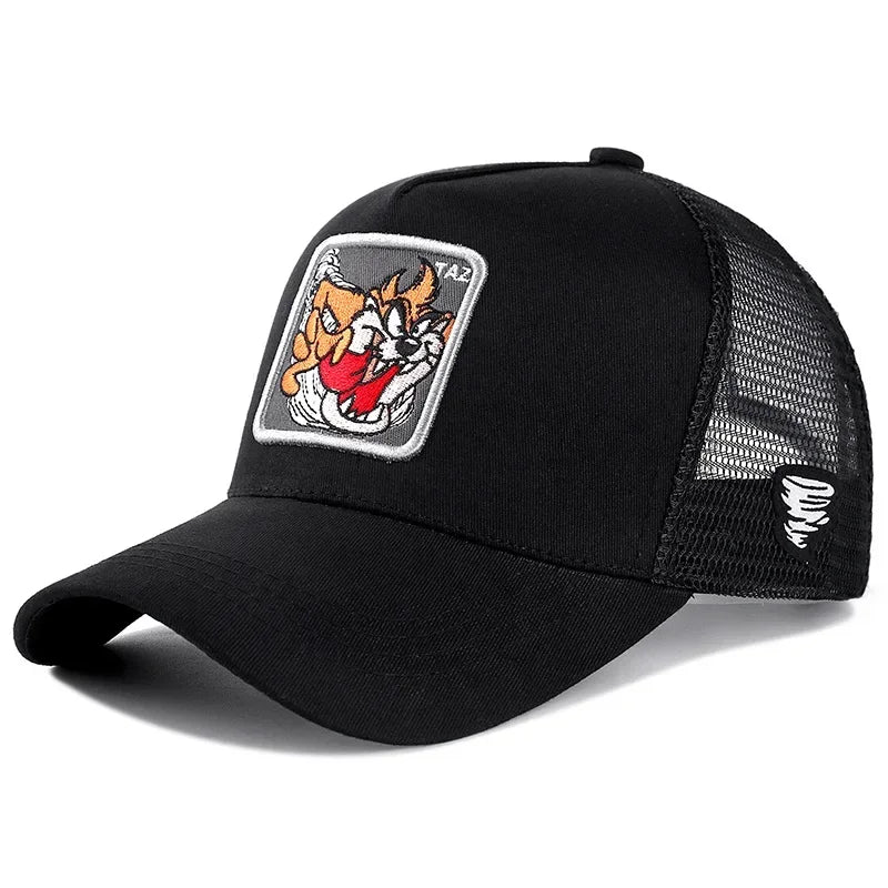 Unisex Anime Cartoon Cotton Trucker Snapback Cap