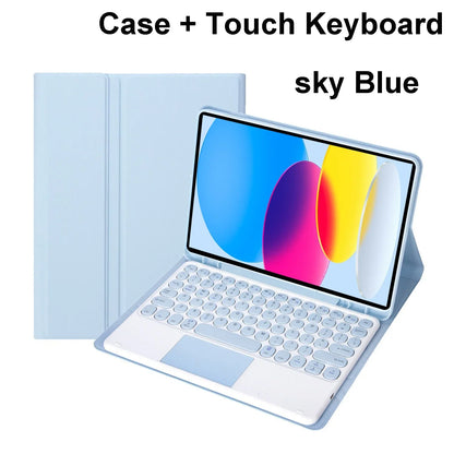 iPad Bluetooth Keyboard Case with Touchpad – 11th Gen, A16, Multi-Language