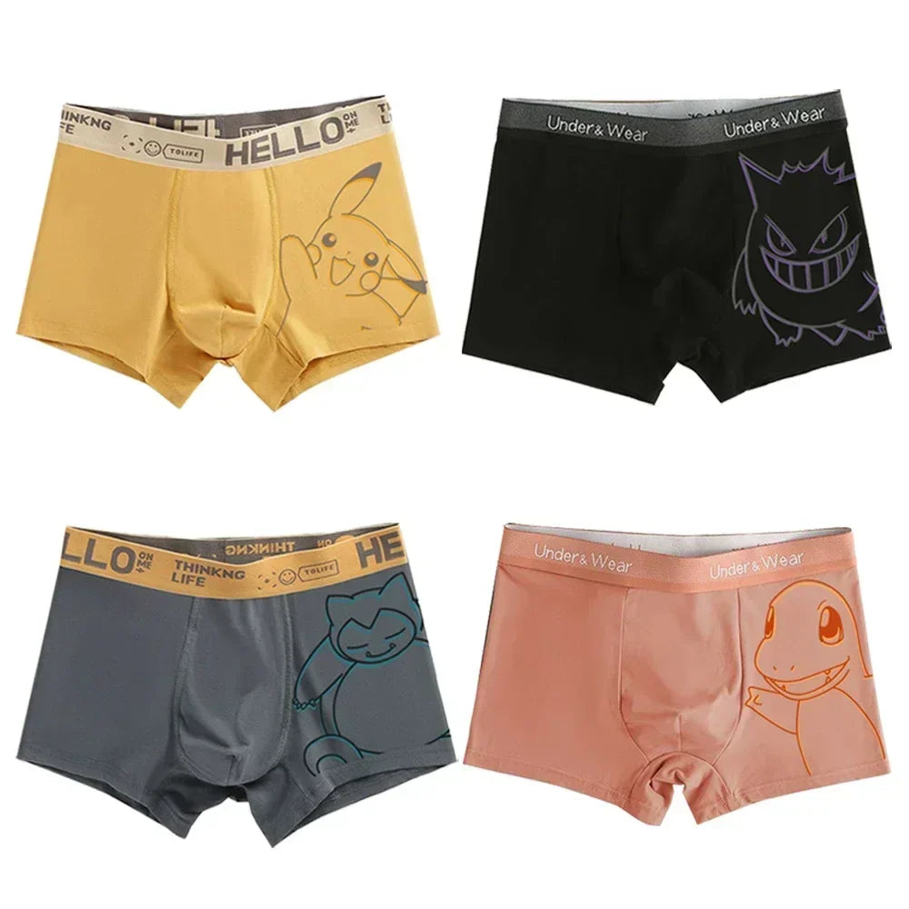 Pokémon Boxer Briefs for Men – Anime Character Underwear
