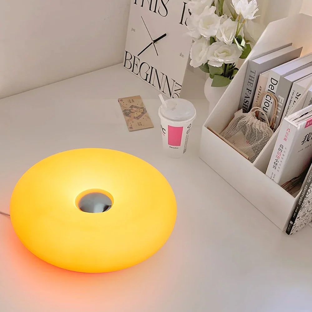 Donut Table Lamp – Touch Dimmable RGB Ambient Light USB
