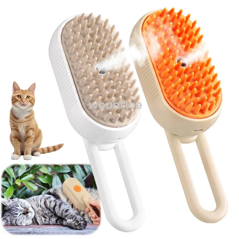 Electric Dog Steamer Brush Grooming 3 1 Steam Pet Remove Tangles Loose Hair Massage Steamy Cat