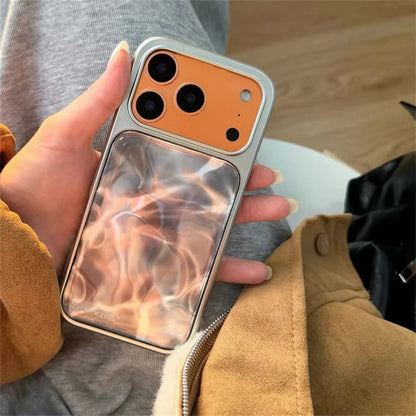 Water Ripples Pattern Electroplated Resin Casting iPhone Case