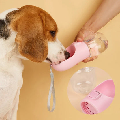 Dog Water Bottle Pet Dogs Cats Feeder Bowls Outdoor Travel Leakproof Puppy Drinking Container Pug