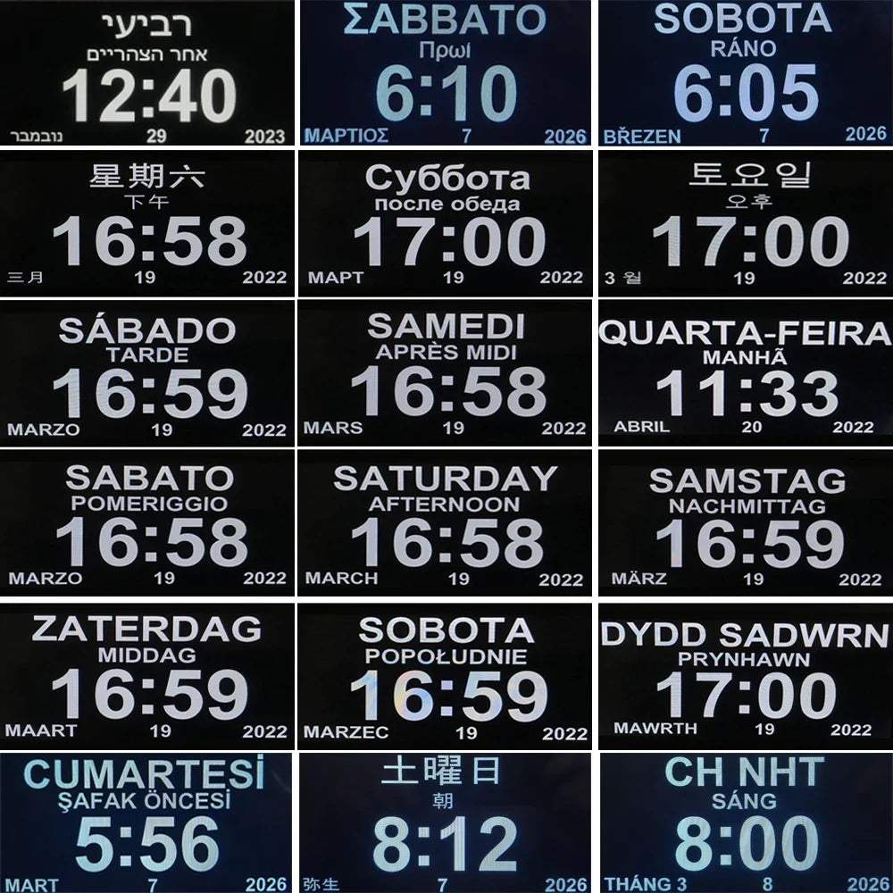 Digital Calendar Clock with 12 Alarms, Medicine Reminder & Large Display