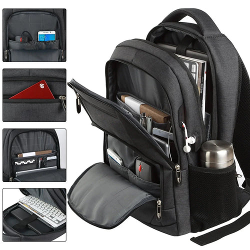 Laptop Backpack 18 Inch – Large Capacity Travel Bag with USB Charging Port