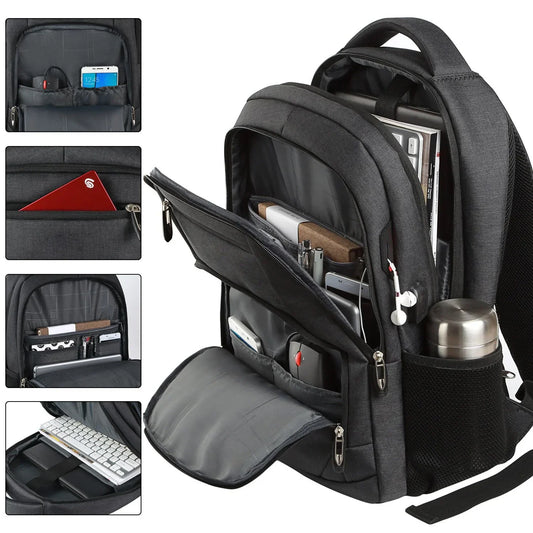 Laptop Backpack 18 Inch – Large Capacity Travel Bag with USB Charging Port