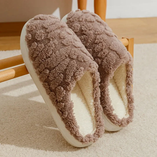 Fluffy Plush Slippers Non-Slip House Shoes for Men and Women