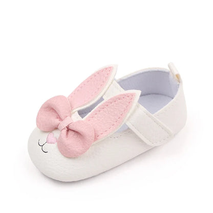 Baby Girl Bunny Ear Mary Jane Shoes – Soft Sole First Walker