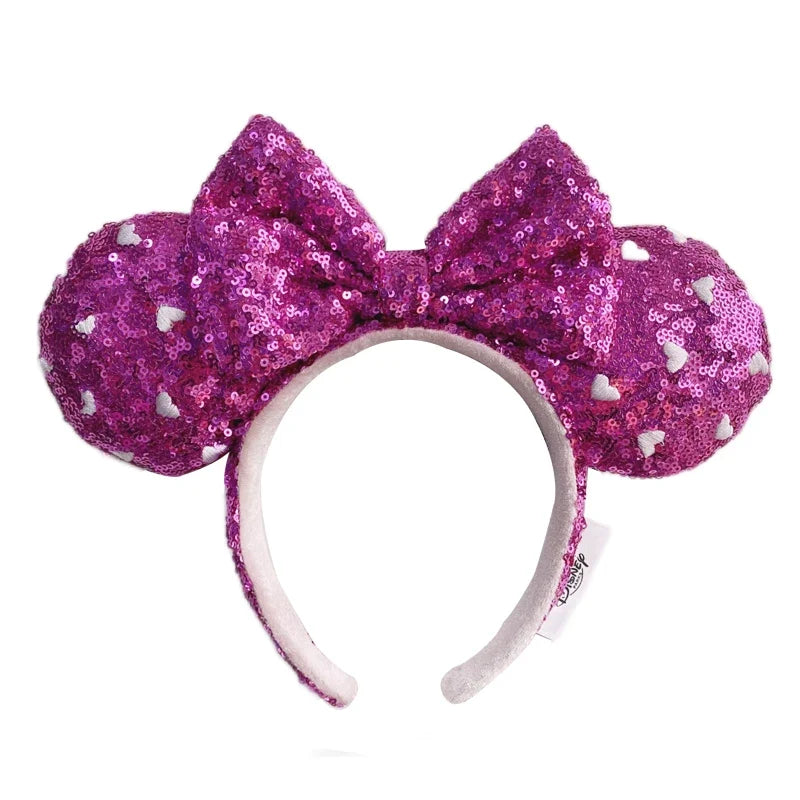 Disney Mickey Minnie Ears Headband – Sequin Bow Costume Cosplay