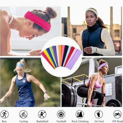 Elastic Hair Band Headbands Solid Color Knitted Sports Running Fitness Yoga Bands Makeup Accessories