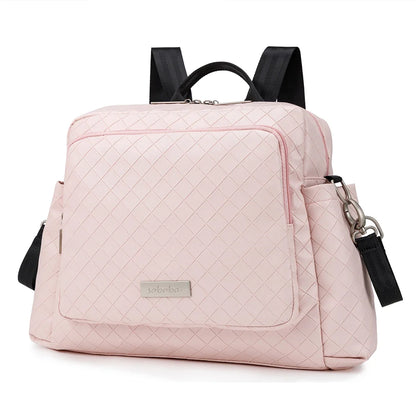 Diaper Bag Backpack – Large Waterproof Quilted Mom Bag