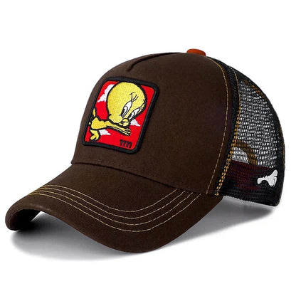 Unisex Anime Cartoon Cotton Trucker Snapback Cap