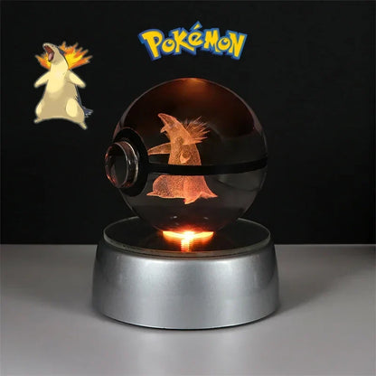 Pokémon 3D Crystal Ball with LED Light Base