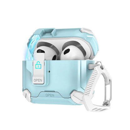 Magnetic Lock AirPods Case with Carabiner – Rugged Design